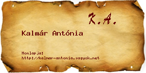 Kalmár Antónia névjegykártya